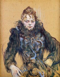 Woman With A Black Boa — Henri De Toulouse-lautrec, Post-impressionism