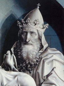 The Holy Trinity (detail) — Robert Campin (master Of Flemalle)