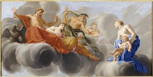 Venus Presente L'amour A Jupiter — Eustache Le Sueur (lesueur)