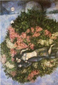 Lovers In The Lilacs — Marc Chagall