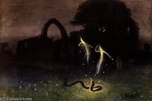 Will-o'-the-wisp and Snake