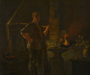 The Village Blacksmith — John George Brown