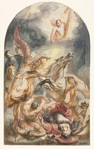 The Conversion Of Saul With Christ And The Cross — Jacob Jordaens