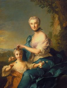 Madame Crozat De Thiers And Her Daughter — Marc Nattier
