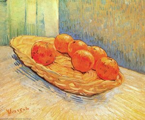 Still Life With Basket And Six Oranges — Vincent Willem Van Gogh, Post-impressionism