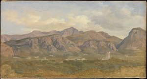 View Of Monte Sant'angelo From The Villa Auriemma Near Sorrento — August Lucas