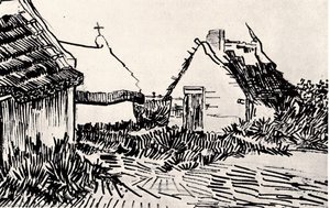 Three Cottages In Saintes-maries — Vincent Willem Van Gogh
