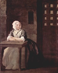 Portrait Of Sarah Macholm In Prison — William Hogarth