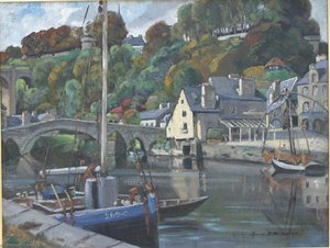 Le Vieux Pont De Dinan — Yvonne Jean Haffen, Impressionistic