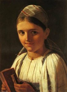 Girl With Accordion — Alexei Venetsianov