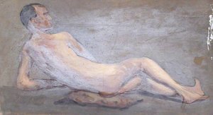 Male Nude (recto) — Albert C Cooper