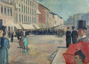 Music On The Karl Johan Street — Edvard Munch, Expressionism