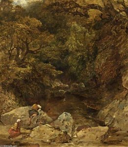 Waterfall — Alfred Joseph Woolmer