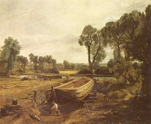 Boat Building — John Constable