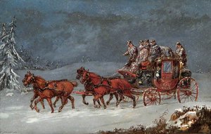 Mail Coach In A Snowstorm — Samuel Henry Gordon Alken