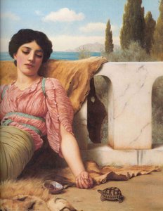 A Quiet Pet — R.b.a John William Godward