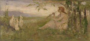 Girl with Rabbits