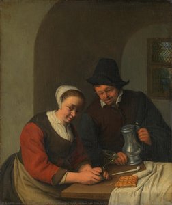 A Confidential Chat, Adriaen Van Ostade, 1672 — Adriaen Van Ostade