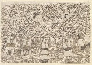 Beach With Bathers (plage Aux Baigneurs) — Jean Philippe Arthur Dubuffet, Surrealism