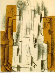 Still Life With A Violin — Georges Braque, Cubist Style