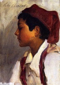 Head Of A Neapolitan Boy In Profile — John Singer Sargent