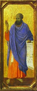 Maestó (front, Predella), The Prophets Ezekiel — Duccio Di Buoninsegna, Italian Gothic Style