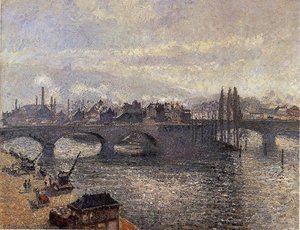 The Pont Corneille, Rouen, Morning Effect — Camille Pissarro