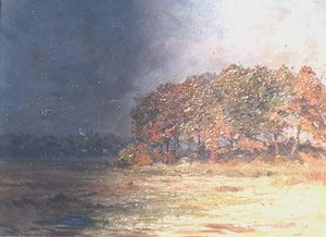 (Fall in Maine, Near Coast, with View of Field and Copse), (painting)