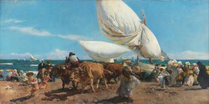 The Return From The Fishing — Joaquín Sorolla Y Bastida, Impressionist Landscape