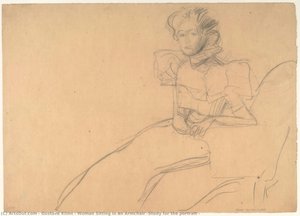 Woman Sitting In An Armchair (study For The Portrait — Gustav Klimt