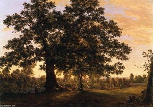 The Charter Oak At Hartford — Frederic Edwin Church, Hudson River School
