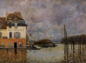 Flood At Port-marly — Alfred Sisley