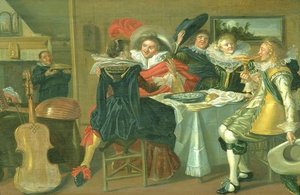 Interieur Mit Frã¶hlicher Tischgesellschaft — Dirck Hals