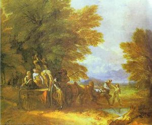 The Harvest Wagon — Thomas Gainsborough, Rococo