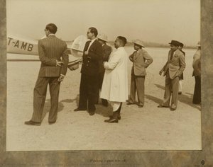 Curious spectators gathered to witness a plane