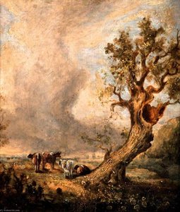 Landscape With Trees And Cattle — John Crome