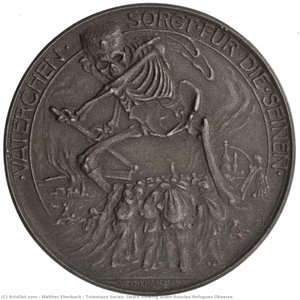 Totentanz Series: Death Mowing Down Russian Refugees Obverse — Walther Eberbach