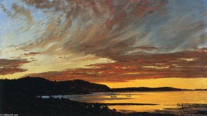 Sunset, Bar Harbor — Frederic Edwin Church