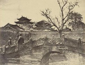 Bridge In Confucious Temple, Canton — Felice Beato