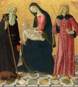Madonna And Child With Saint Anthony Abbot And Saint Sigismund — Neroccio De Landi
