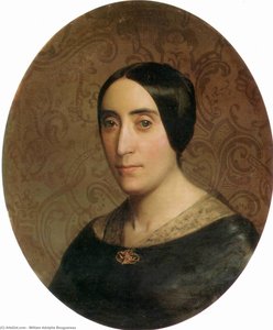 A Portrait Of Amelina Dufaud — William-adolphe Bouguereau, Realism Art