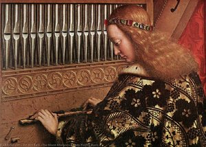 The Ghent Altarpiece Angels Playing Music D — Jan Van Eyck