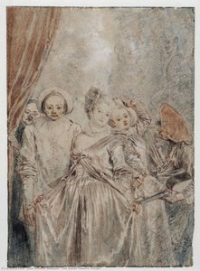The Italian Theatre Troupe — Jean-antoine Watteau, Rococo