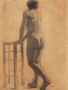 Nu De Mulher — Oscar Pereira Da Silva, Antique Style Painting