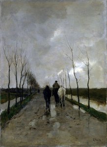A Dutch Road — Anton Mauve, Hague School