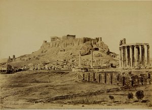 The Temple Of Olympian Zeus And The Acropolis In The Background — Constantinou Dimitrios