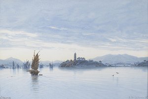 View On The Pearl River, Macao — Eduard Hildebrandt