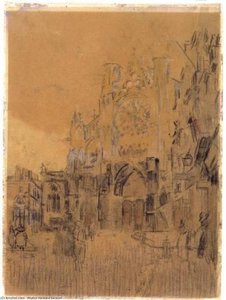 Dieppe, Study No. 2, Facade Of St. Jacques — Walter Richard Sickert