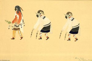 Hunting Priest And Mountain Sheep Dancers — Awa Tsireh