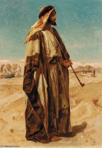 A Sheikh In A Desert — Frederick Goodall